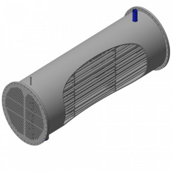 Shell and tube chiller evaporators